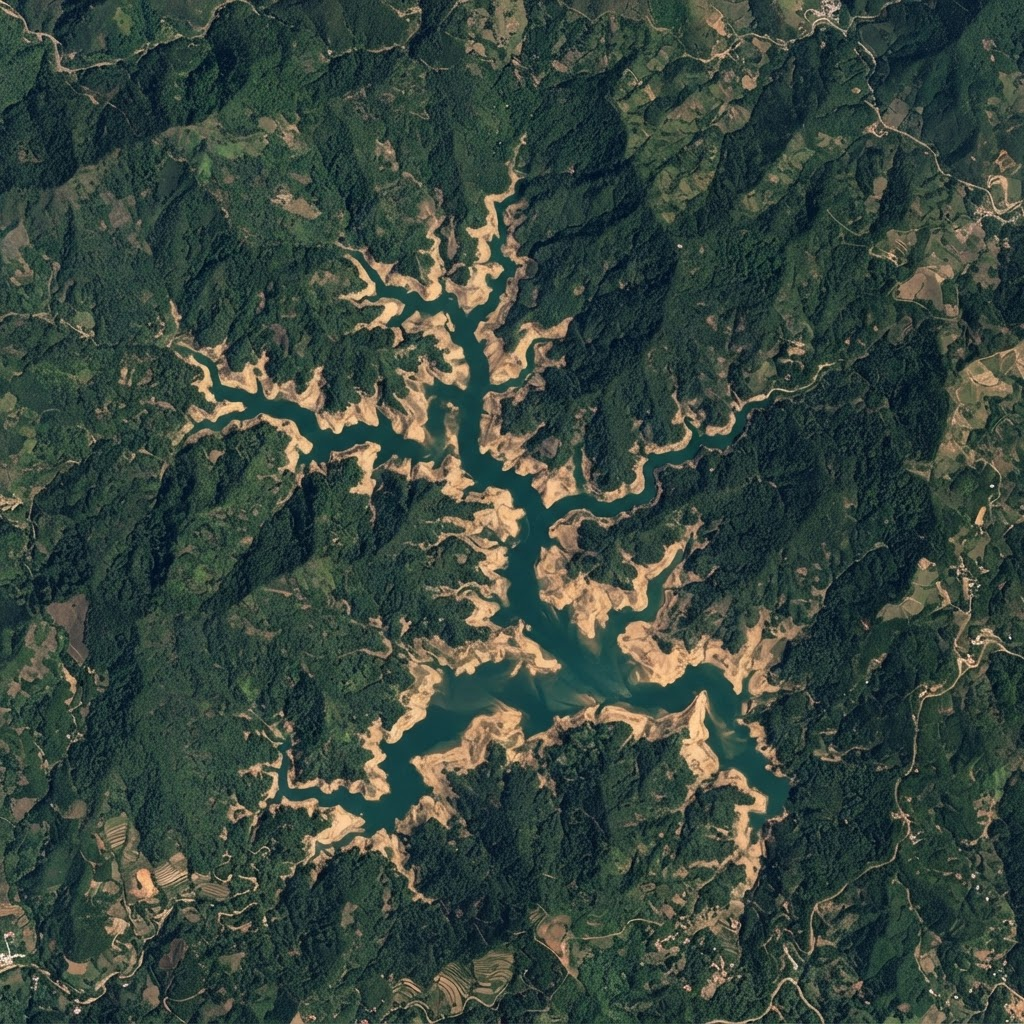 Sentinel-2 true-color scene of the An Khe reservoir, 2019_01