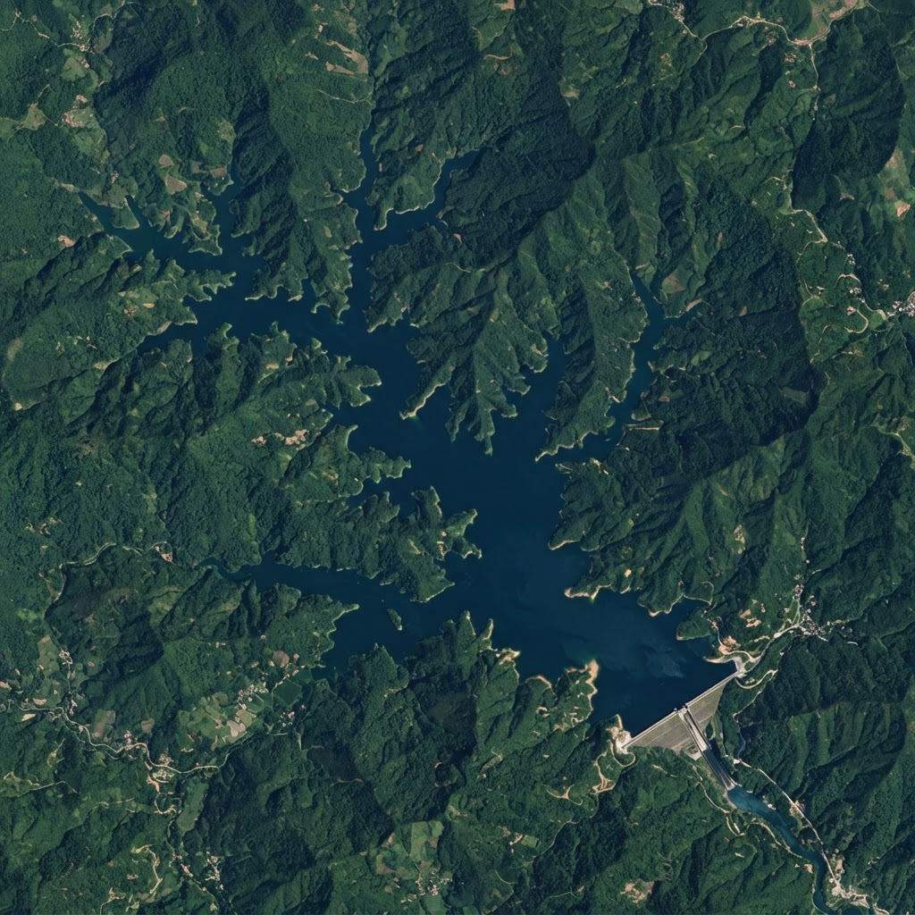 Sentinel-2 true-color scene of the An Khe reservoir, 2019_12