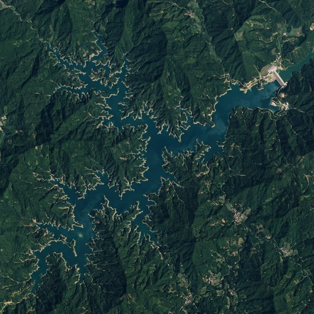 Sentinel-2 true-color scene of the An Khe reservoir, 2021_02