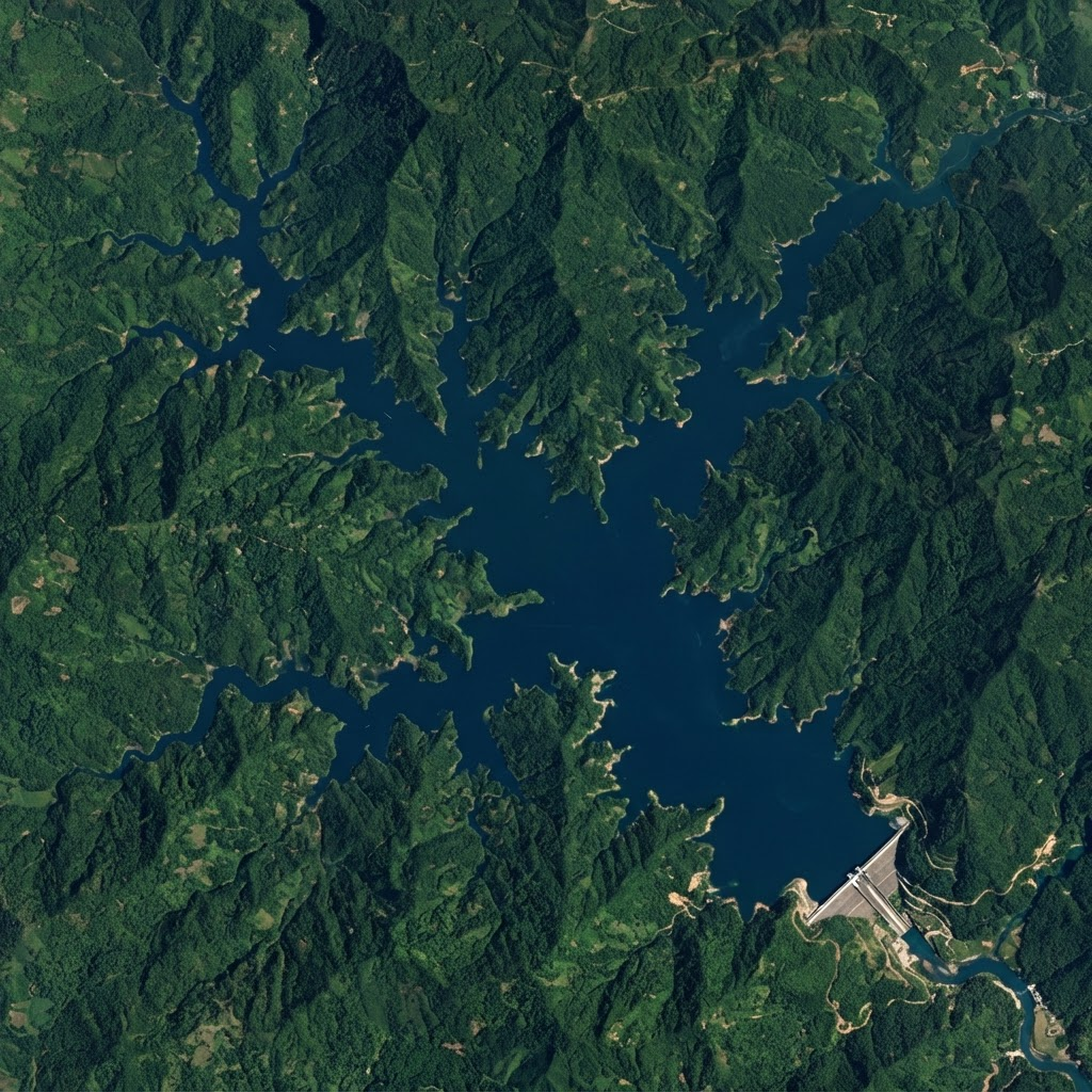 Sentinel-2 true-color scene of the An Khe reservoir, 2022_10